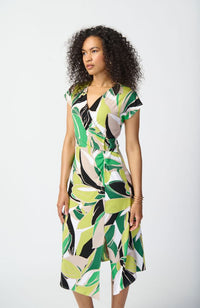 Tropical Print Silky Knit Dres