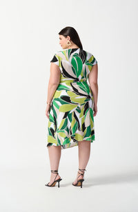 Tropical Print Silky Knit Dres