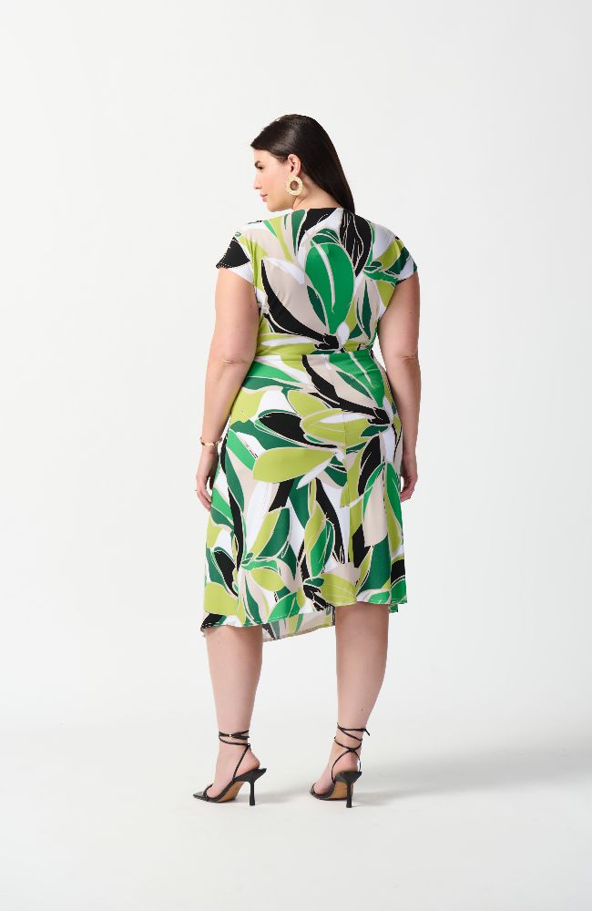 Tropical Print Silky Knit Dres