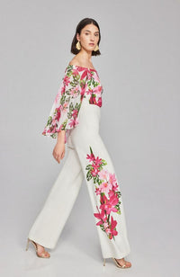 Floral Scuba Crepe Wide Pant