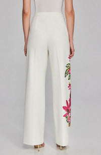 Floral Scuba Crepe Wide Pant