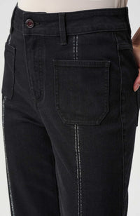 Culotte Jeans Embellished Front Seam
