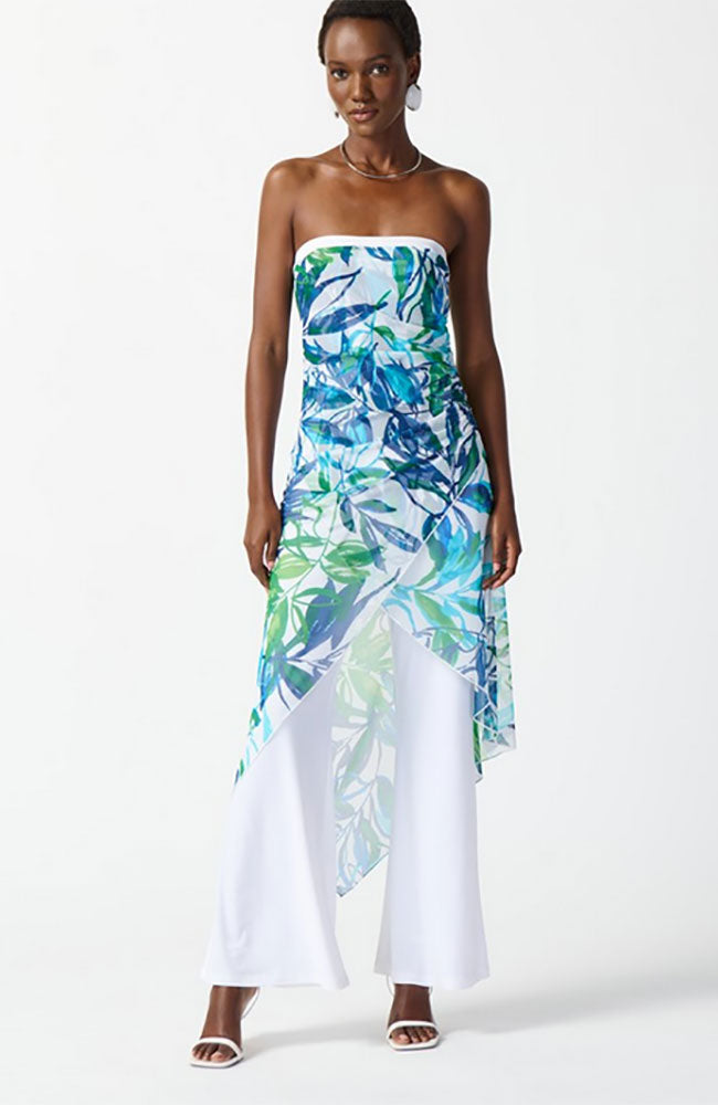 Mesh Silky Tropical Jumpsuit
