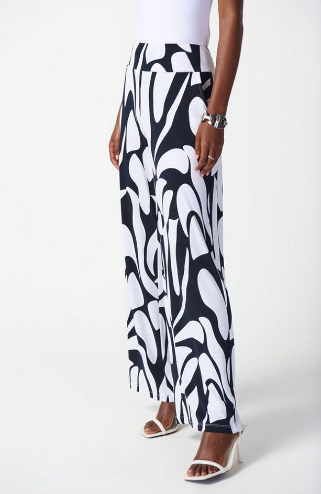 Geometric Print Wide Leg Pants