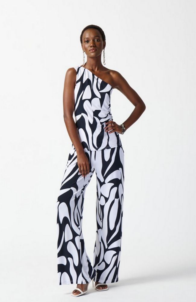 Geometric One Shoulder Top