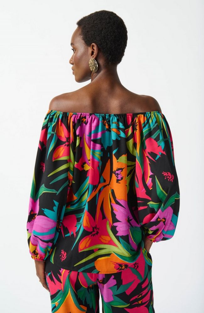 Gauze Tropical Flared Top