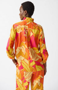 Floral Print Trapeze Blouse