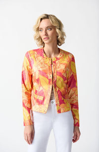 Floral Print Fittted Jacket
