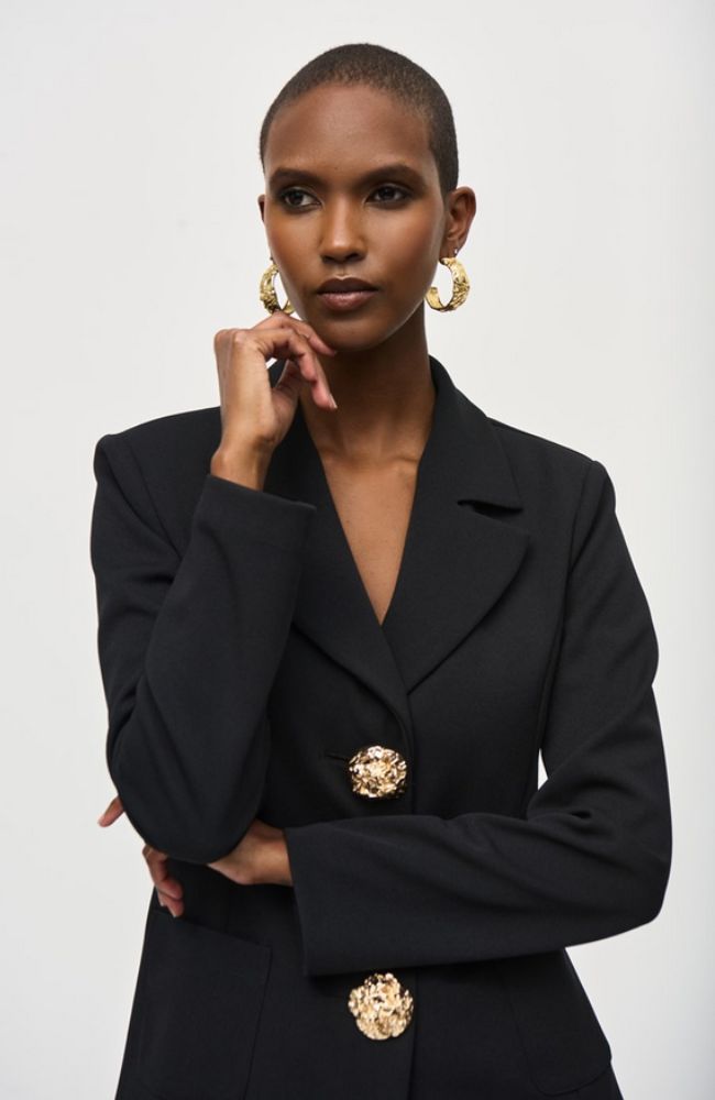Scuba Crepe Fitted Blazer