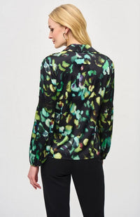 Satin Abstract Print Blouse