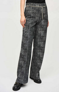 Tweed Knit Wide Leg Pants