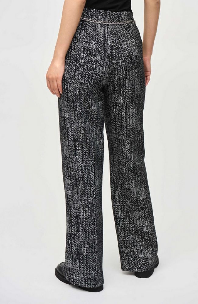 Tweed Knit Wide Leg Pants