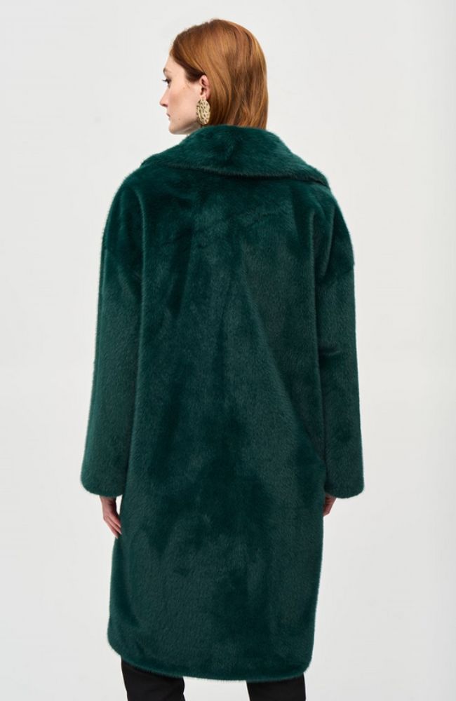 Faux Fur Straight Coat