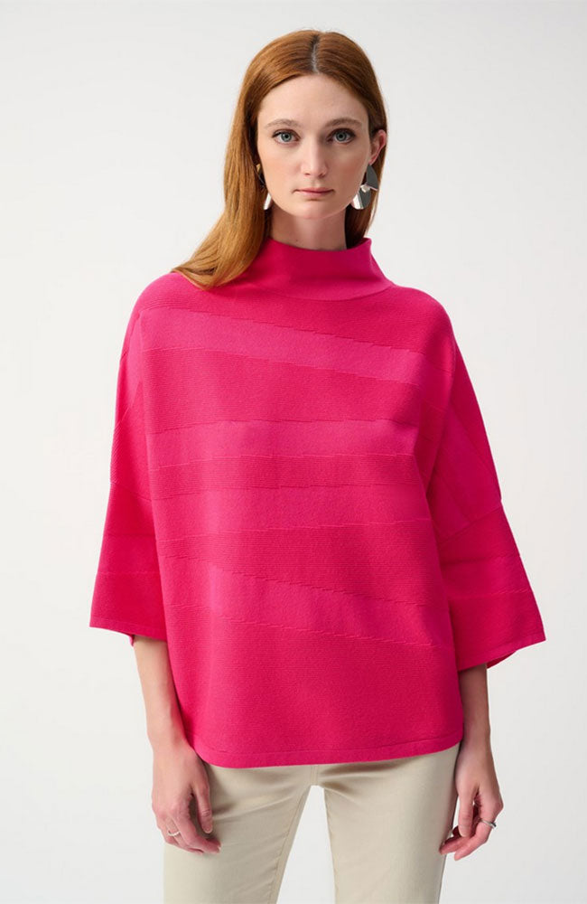 Sweater Knit Mockneck Boxy Top