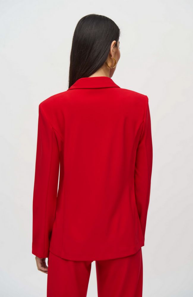 Silky Knit Fitted Blazer