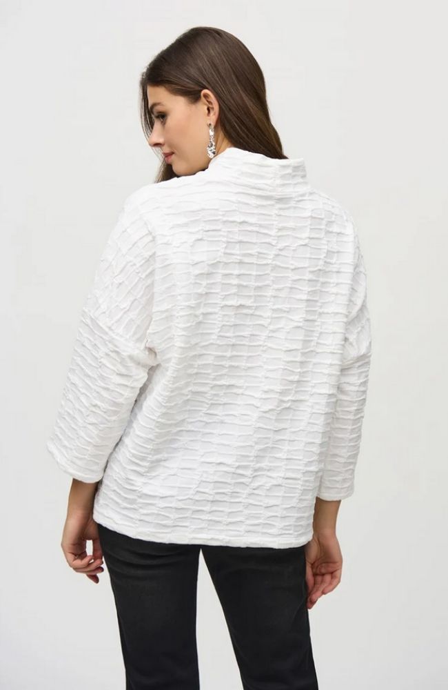 Jacquard Sweater Knit Boxy Top
