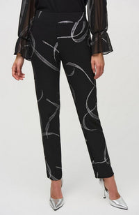 Abstract Print Pull On Pants