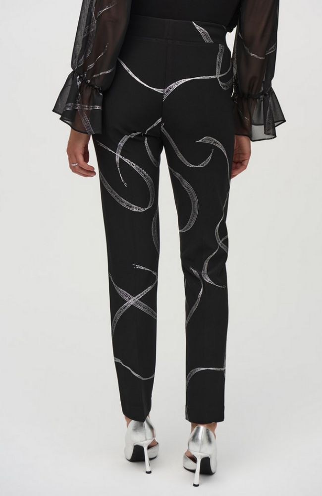 Abstract Print Pull On Pants