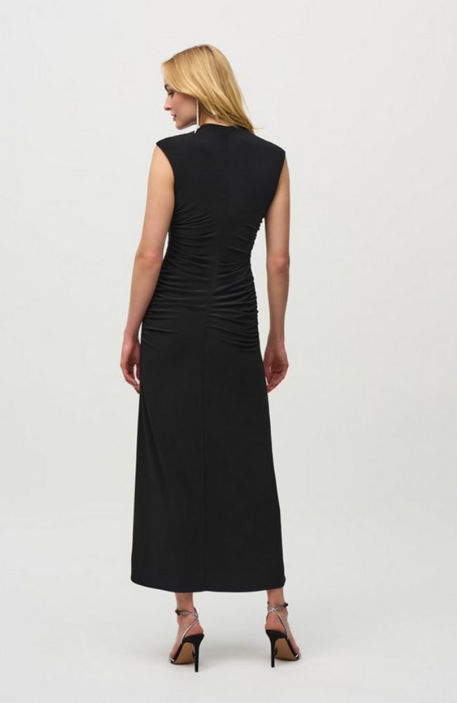 SIlky Knit Shirred Maxi Dress