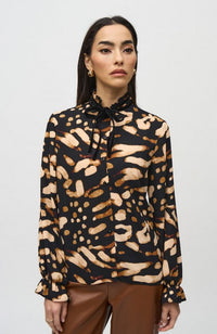 Georgette Animal Print Boxy Blouse