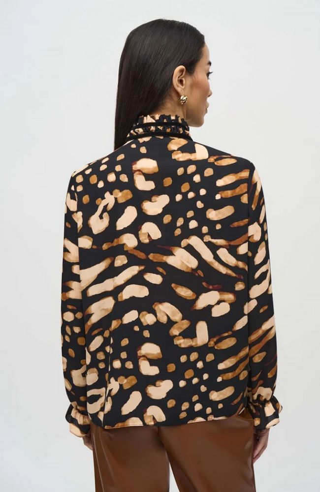 Georgette Animal Print Boxy Blouse