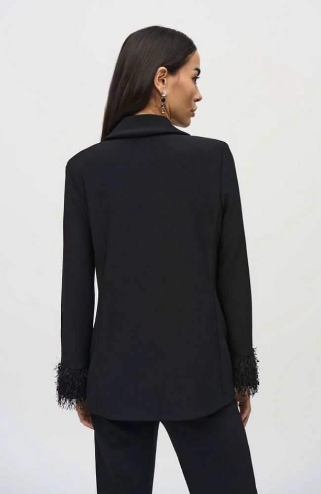 Silky Knit Straight Blazer