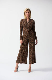 Animal Print Culotte Jumpsuit