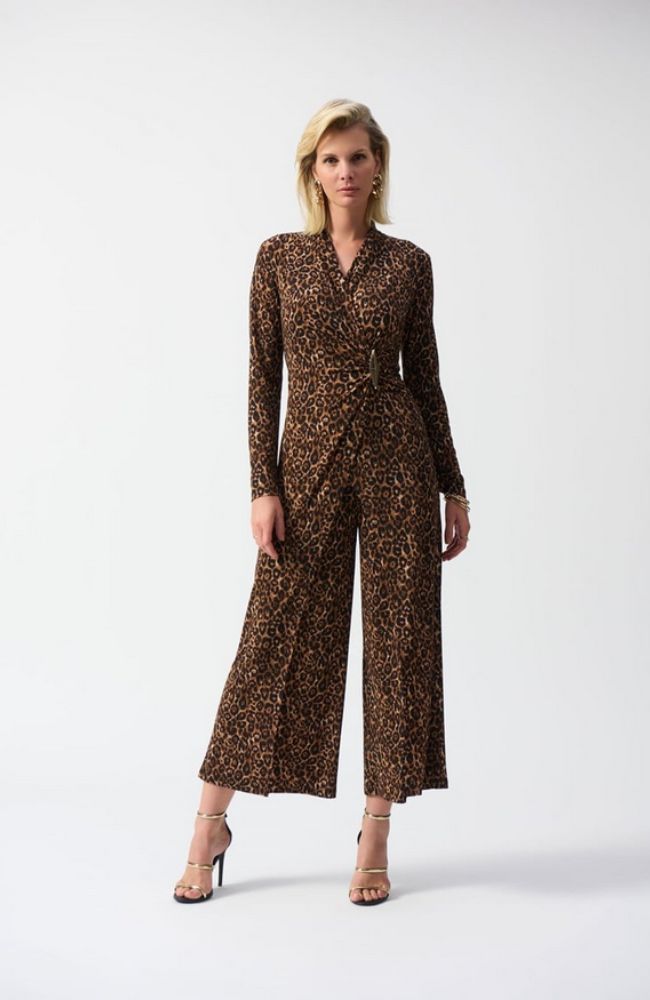 Animal Print Culotte Jumpsuit
