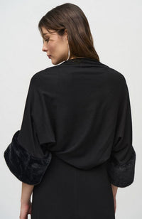 Sweater Knit Bolero Faux Fur
