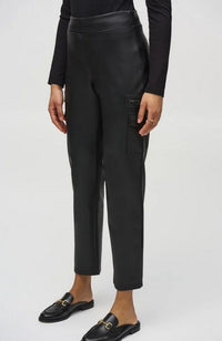 Leatherette Slim Pull On Pants