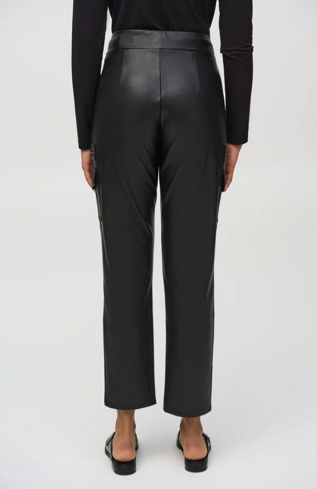 Leatherette Slim Pull On Pants