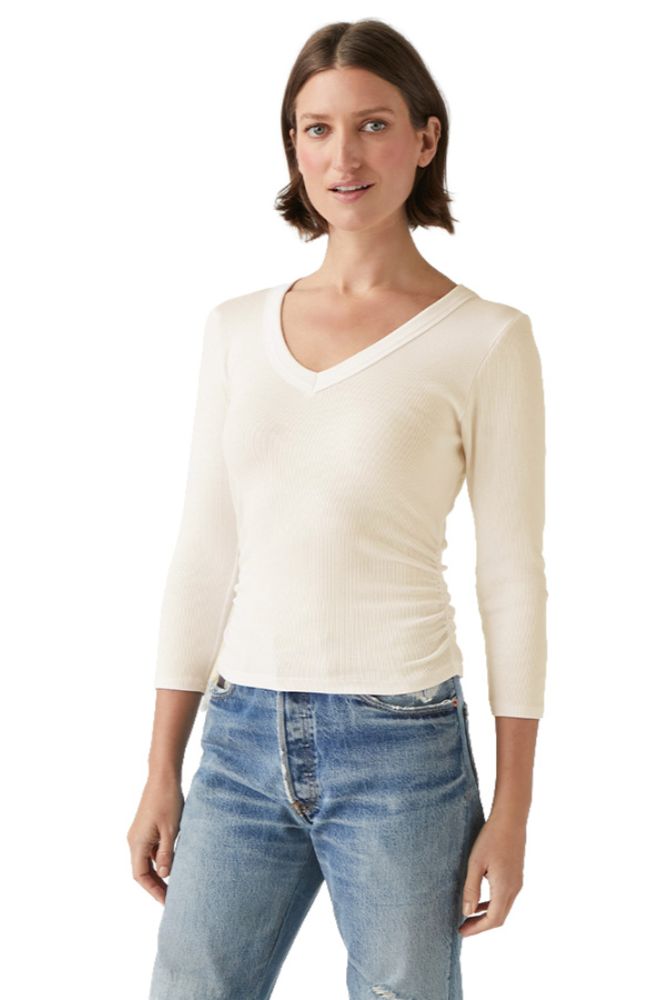 Enid V Neck Crop Tee