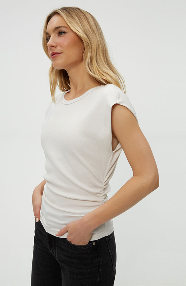 Joni Crew Power Shoulder Top