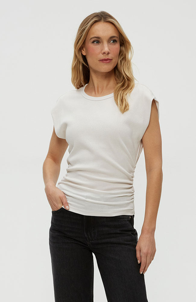 Joni Crew Power Shoulder Top