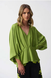 Hammered Satin Peplum Top