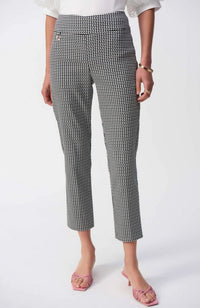 Geometric Jacquard Crop Pull-on Pants