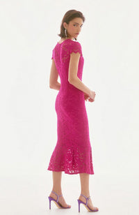 Stretch Lace Trumpet Dress