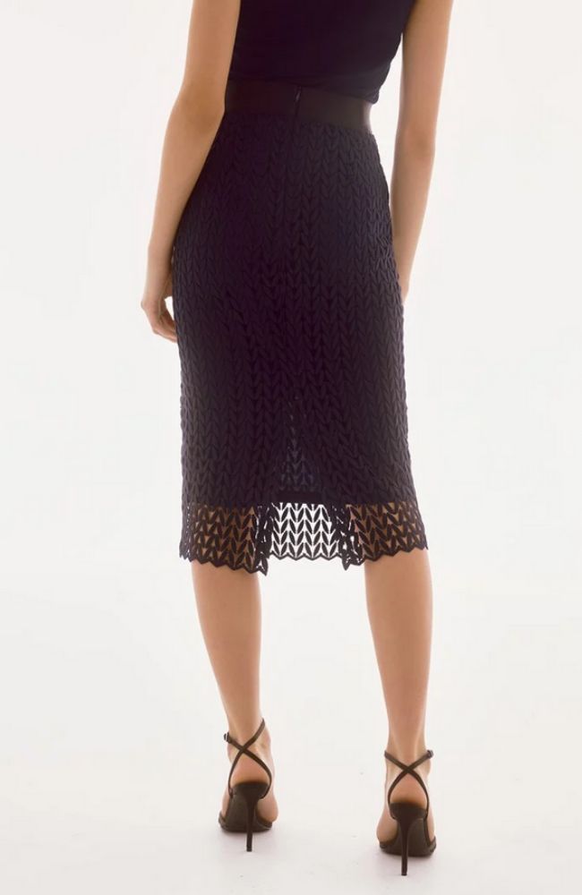 Guipure Lace Pencil Skirt