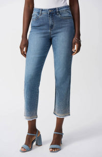 Straight Fit Crop Stretch Jean