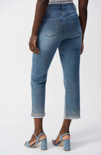 Straight Fit Crop Stretch Jean