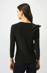 Silky Knit Fitted Ruffled Top