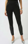 Heavy Knit and Leatherette Pull On Legging