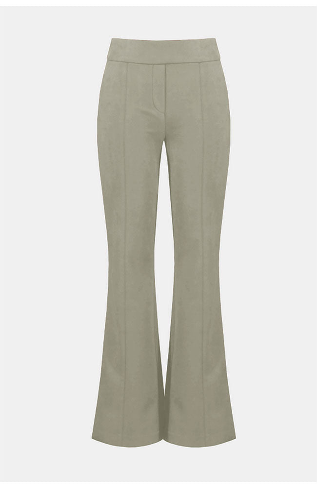 Scuba Suede Flared Pull On Pants