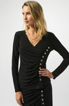 Silky Knit Fitted Wrap Top