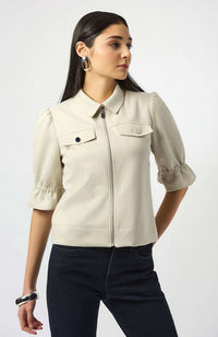 Scuba Suede Cropped Jacket