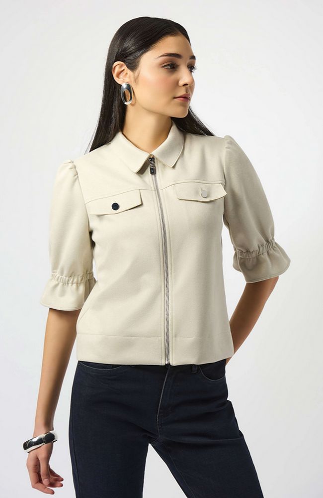 Scuba Suede Cropped Jacket