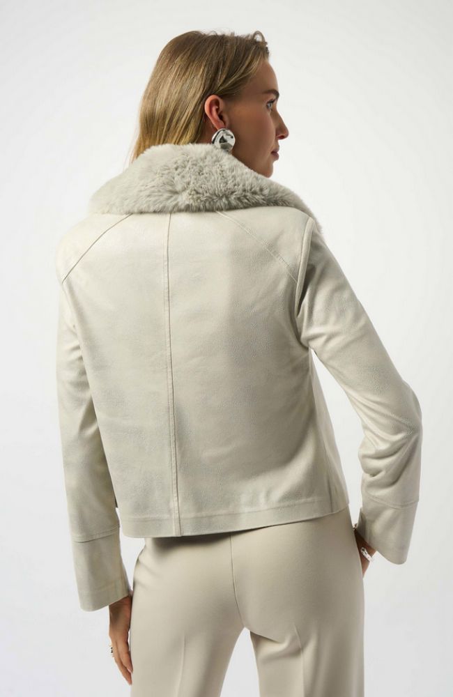 Swing Jacket with Faux Fur Collar