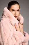 Faux Fur Reversible Hooded Coat