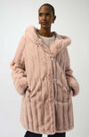Faux Fur Reversible Hooded Coat