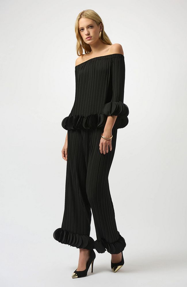 Georgette Off Shoulder Pleated Top